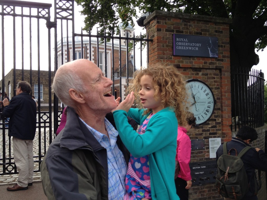 Dad and L in Greenwich