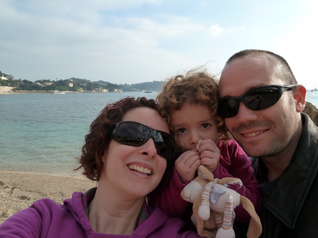 2011: Villefranche beach - back in the South of France for a winter family holiday