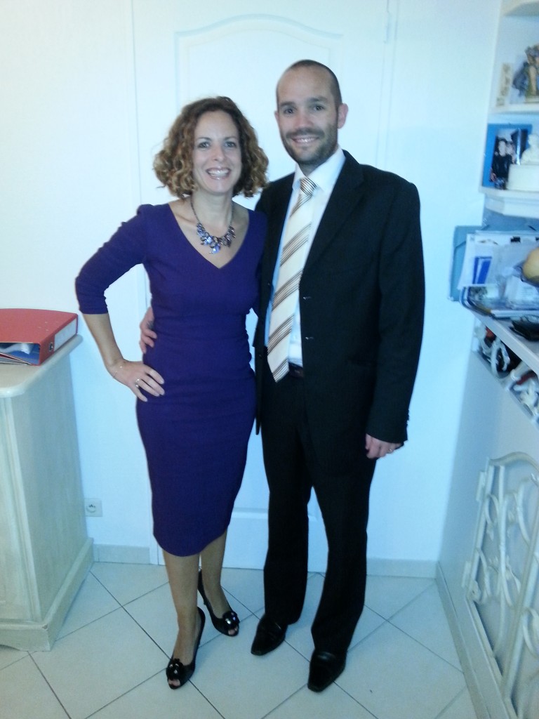Me and my sexy French Hubs, en route for the wedding reception.