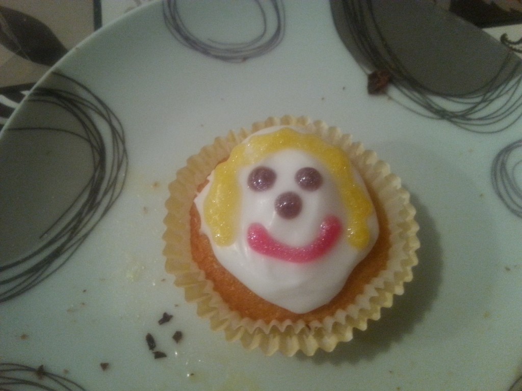 The cupcake I made yesterday with the kids after school :-)