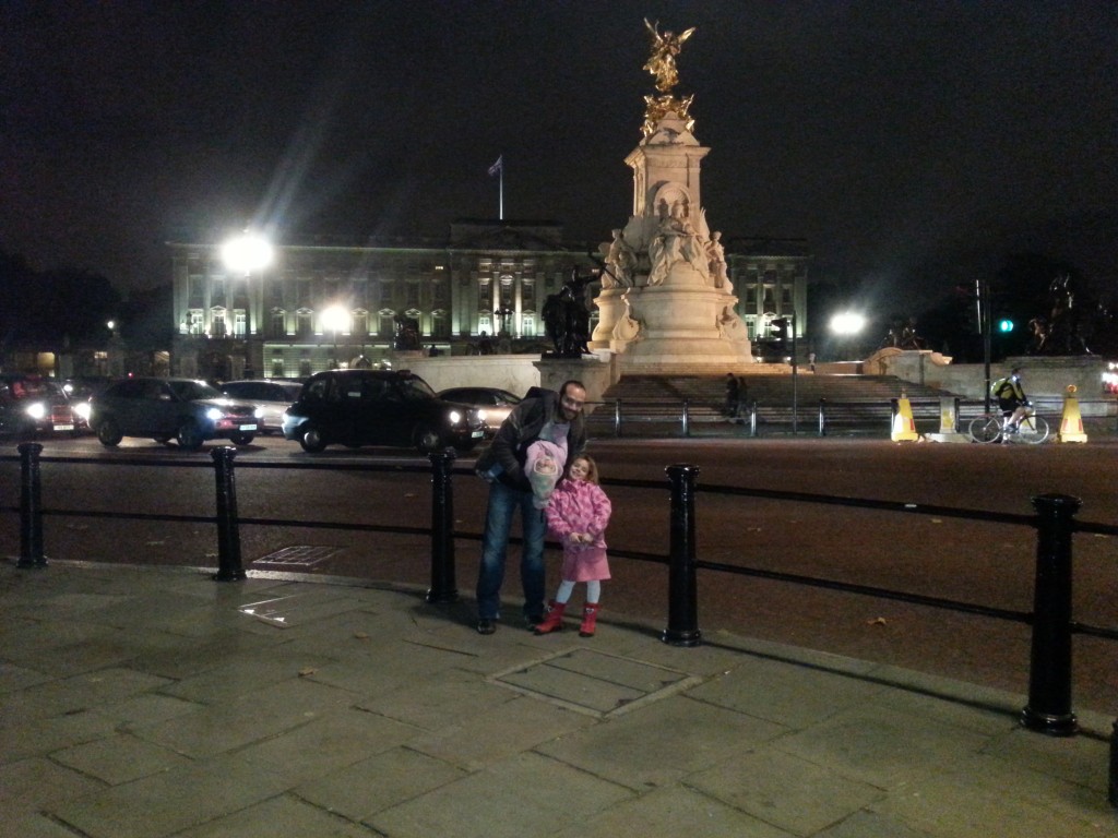 L took her boots for a tour round London, including to Buckingham Palace.