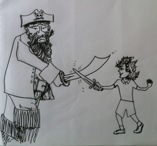 Children's book illustration - pirates. www.FranglaiseMummy.com