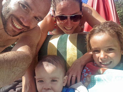 Family of four selfie on holiday by www.FranglaiseMummy.com (French & English Parenting and Lifestyle Ramblings)
