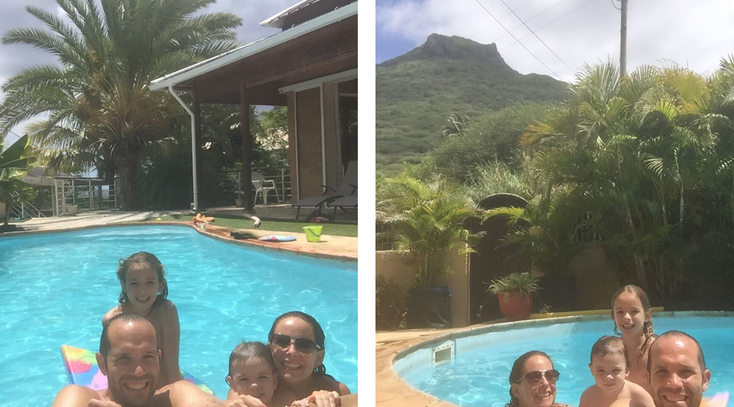 Family pool-time in Mauritius l www.FranglaiseMummy.com l French and English Parenting and Lifestyle Ramblings