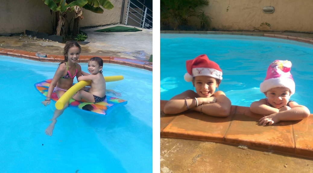My Mauritius pool babies l www.FranglaiseMummy.com l French and English Parenting and Lifestyle Ramblings